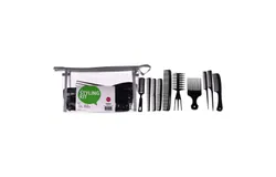 Hair Styling Kit - Black by Marianna for Unisex - 10 Pc Pik&comma; Comb&comma; Vent Brush&comma; 3-In-1 Styler&comma; 2 Rattail Combs&comma; Barber Comb&comma; Styling Comb&comma; Detangling Comb&comma; Rake Handle Comb
