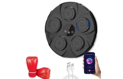 KGYMJR Music Boxing Machine&comma; Home Wall Mounted Music Boxing Machine&lpar;Black&plus;Blu light&rpar;