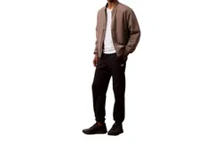 Calvin Klein Archive Logo Fleece Jogger In Black Beauty