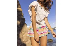 Miss June Paris Flirt Mini Dress In White&comma;pink