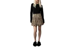 Zadig & Voltaire Jocky Tiger Miniskirt In Naturel