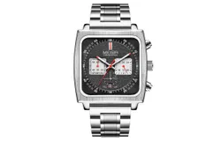Men&apos;s Quartz Watch&comma; Square Dial Quartz Chronograph Watch&comma; Men&apos;s Fashion Leather Strap Casual Sport Watch&comma; 24 Hour Display