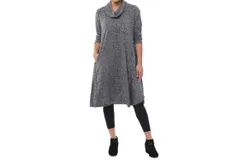 Snapdragon & Twig Long Sleeve Long Dress In Canyon Squiggle