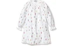 Petite Plume Girl&apos;s Twill Delphine Nightgown In Nutcracker