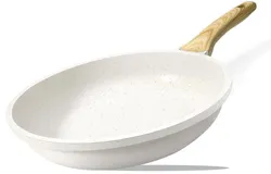 Nonstick Frying Pan Skillet - Omelette Pan&comma;White Granite Non Stick Fry Pans