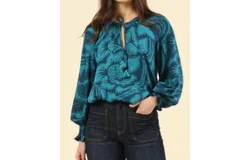 Omika Riviera Blouse In Cierra Bayou