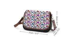 Roller Skates 80s Pattern Vintage Crossbody Bag for Women Medium Leather Hobo Bags Shoulder Bag Classic City Leather Satchels