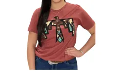 She Shed Thunderbird Tee In Burgundy