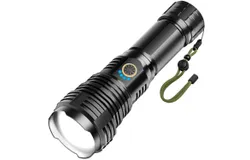 Rechargeable Flashlights 90000 High Lumens&comma; High Power Led Flashlight&comma; XHP70&period;2 Powerful Tactical Flashlight with Zoomable&comma; 5 Modes&comma; IPX7 Waterproof&comma; Flashlight for Camping&comma; Hiking&comma; Emergencies