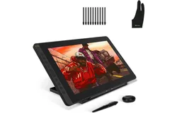 2021 HUION KAMVAS 16 Graphics Drawing Tablet with Full-Laminated Screen Android Support Graphic Monitor Pen Tablet with Battery-Free Stylus Tilt 10 Express Keys Adjustable Stand 20 Pen Nibs