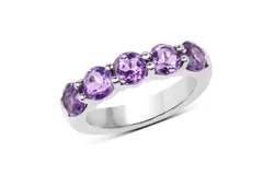 2&period;25 Ct&period; Genuine Amethyst &period;925 Sterling Silver Ring For Women