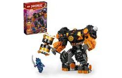 Minijuguete ninja LEGO NINJAGO Cole&apos;s Elemental Earth Mech&comma; figura de acción personalizable&comma; juguete de aventura con minifiguras de Cole y Wolf Warrior&comma; regalo ninja para niños&comma; niñas y niños de 7 años en adelante&comma; 71806