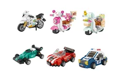 Children&apos;s toy car building blocks&comma; mini small car model 6 pieces&comma; micro-particle building blocks assembled toys&comma; children&apos;s small gift gift