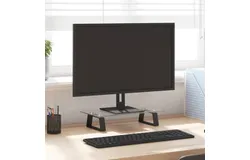 Monitor Stand Black 15&period;7"x7&period;9"x3&period;1" Tempered Glass and Metal