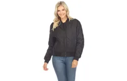 Women&apos;s  Lightweight Diamond Quilted Puffer Bomber Jacket