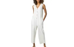 Lilla P Sleeveless Jumpsuit In Gardenia