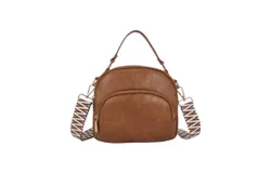 Dani & Em Women&apos;s Navi Patterned Strap Crossbody Bag In Camel