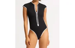 Seafolly Beach Bound One Piece Swimsuit In Black