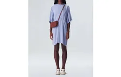 Osklen Kimono Pesponto Dress In Blue