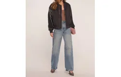 Heartloom Lizea Bomber Jacket In Tar