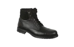 Triples Casual Leather Mercer Boot In Black