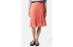 Topshop Pleated Midi Skirt In Orange
