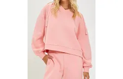 Risen Oversized Hoodie Shirt In Blush