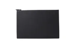Alexander McQueen Black Leather Perforated Flat Pouch