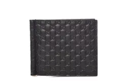 Gucci Unisex Microguccissima GG Black Money Clip Wallet