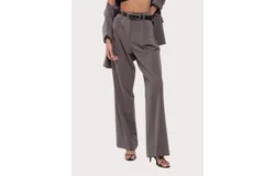 The Workshop Pinstripe Trouser In Gray