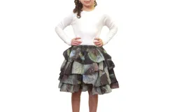 Jnby Kids Print Ruffle Layers Skirt In Grey