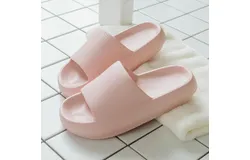Slippers for Women &vert; House Slides Shower Sandals &vert; Extremely Comfy &vert; Cushioned Thick Sole Pink
