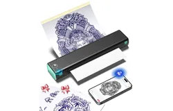 Phomemo M08F Wireless Tattoo Transfer Stencil Printer&comma; Tattoo Transfer Thermal Copier Machine with 10pcs Tattoo Transfer Paper&comma; Tattoo Printer Kit for Tattoo Artists&comma; Compatible with Smartphone & Pc-black