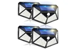 Lamparas Solares Externas con 100 LED Luces&comma; Paquete de 4&comma; Jardin Exterior 270° Gran Angular IP65 Impermeable