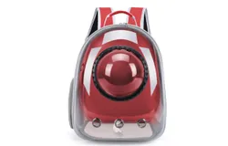JUCHONG Expandable Cat Backpack Cat and Dog Pet Travel Harness &lpar;Red-Expandable&rpar;