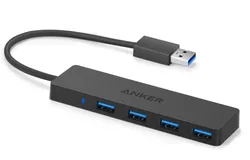 Anker 4-Port USB 3&period;0 Data Hub Adapter Ultra-Slim Splitter with 2 ft Cable