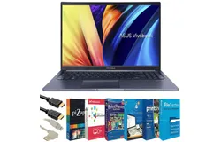 ASUS VivoBook 15&period;6" Laptop&comma; Intel Core i7 Processor&comma; 8GB Memory&comma; 512GB SSD - F1502ZA-SB71 Blue &plus; Tech Smart USA Printer Essentials Digital Download Card for PC &plus; 10FT Angle USB 2&period;0 Certified 480MBPS Type A Male To B Male Cable&comma; Beige &plus; HDMI Cable