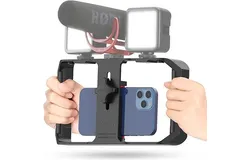 ULANZI U Rig Pro Smartphone Video Rig&comma; Filmmaking Vlogging Case&comma; Phone Video Stabilizer Grip Tripod Mount for Videomaker Film-Maker Video-grapher with Cold Shoe Mount for iPhone Samsung and More