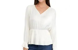 Current Air Rouched Waist Top In Cream