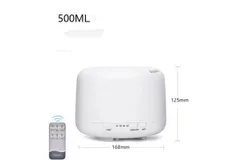 ASAKUKI 500ml Premium&comma; Essential Oil Diffuser with Remote Control&comma; 5 in 1 Ultrasonic Aromatherapy Fragrant Oil Humidifier Vaporizer&comma; Timer and Auto-Off Safety Switch -whiteWarming lamp