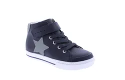 Footmates Kid&apos;s Riley Sneakers In Navy&sol;gray Leather