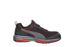 Puma Men&apos;s Speed Low Athletic Composite Safety Toe Work Shoe In Black&sol;red