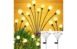 Solar Garden Lights&comma; 2 Pack Solar Lights for Outside&comma; Solar Lights Outdoor Waterproof&comma; Solar Swaying Lights in Wind&comma; Firefly Lights for Garden&comma; Landscape&comma; Pathway&comma; Yard&comma; Patio&comma; Outdoor Decorations
