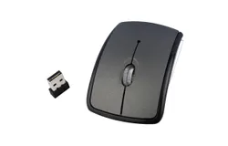 Wireless Folding Mouse 1600dpi Optical ABS Frosted Mouse Support Office & Gaming