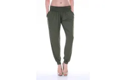 White Mark Women&apos;s Harem Pants In Olive
