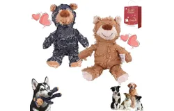 Unbreaka Bear&comma; Unbreakable Bear Dog Toy&comma; 2025 New Indestructible Bear Dog Toy&comma; Squeaky Dog Toys for Aggressive Chewers&comma; Teddy Bear Dog Toy to Keep Them Busy for Large Medium Dog &lpar;Brown&plus;Blue&comma; Small&rpar;
