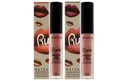 Notorious Rich Long Liquid Lip Color Kit by Rude Cosmetics for Women - 2 Pc Kit 2 X 0&period;1oz Lip Color - Below the Belt&comma; False Hope