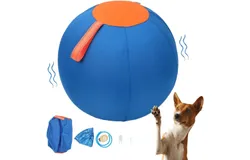 Herding Ball for Dogs, 2025 Upgraded Heavy Duty Dual Layered Herding Ball for Australian Shepherds, Durable Cover for Long-Lasting Dog Toys, Dog Agility Equipment, Herding Horse Ball Toys (22")