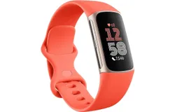 Fitness Tracker with Google apps&comma; Heart Rate on Exercise Equipment&comma; 6-Months Premium Membership Included&comma; GPS&comma; Health Tools and More&comma; Orange&comma; One Size &lpar;S & L Bands Included&rpar;