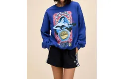 Daydreamer Sun Records X Elvis Sing This Song Bf Sweatshirt In Blue Quartz